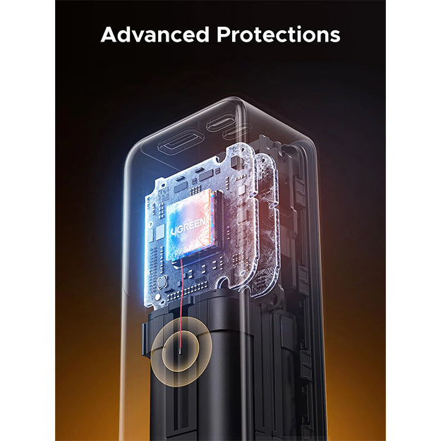 UGreen 20 000mAh 165W Nexode Power Bank With Retractable USB-C Cable - Space Grey