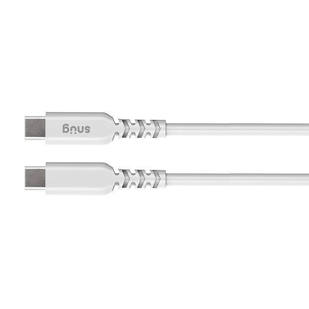 Snug USB-C To USB-C Charging And Data Transfer 1.2m Cable - White