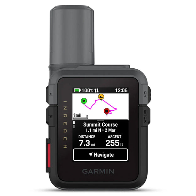Garmin inReach Mini 3 Rugged Compact SOS Satellite Communicator With Touchscreen - Black & Grey