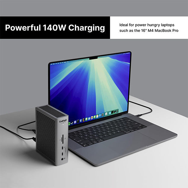 CalDigit TS5 Thunderbolt 5 Dock With 0.5m Braided TBT5 Cable & 240W PSU - Space Grey
