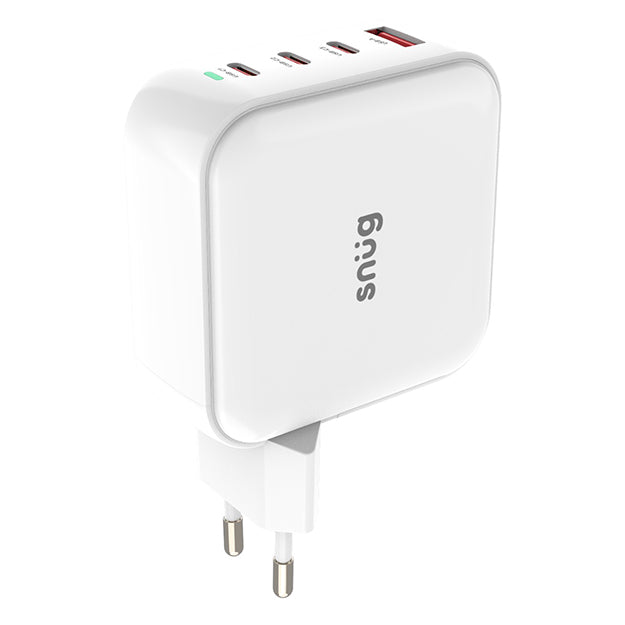 Snug GaN 4 Port Ultra Fast Wall Charger - White