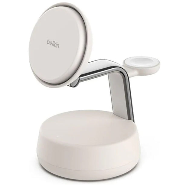 Belkin UltraCharge Pro 25W 3-in-1 Qi2 Magnetic Wireless Charger - Sand