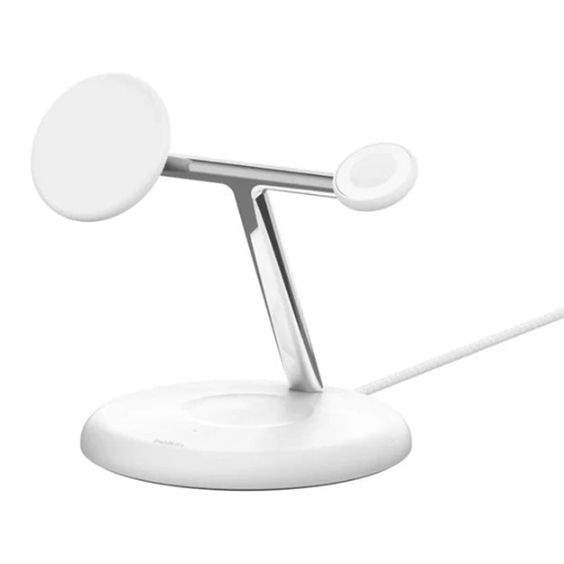 Belkin BoostCharge Pro Sale 3-in-1 Magnetic Wireless Charging Stand With Qi2 15W - White