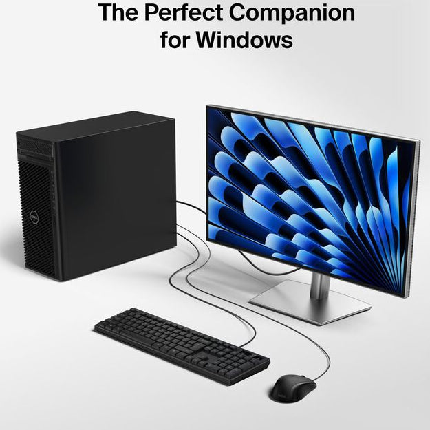 Belkin Wired USB-A Keyboard And Mouse Combo - Black