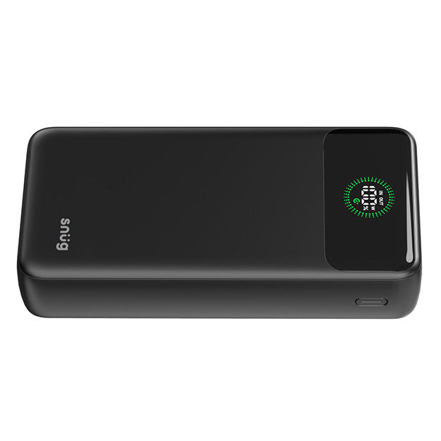 Snug 20000mAh Power Bank Charges 3 Devices With Intelligent Display - Black