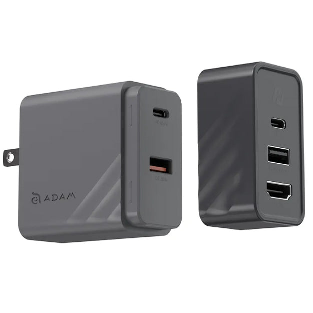 Adam Elements GaN Hub 65W GaN Charger With HDMI Display - Black