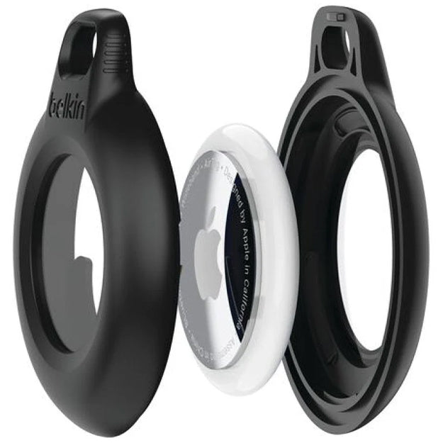 Belkin Waterproof Secure Holder With Key Ring For AirTag (2Pack) - Black