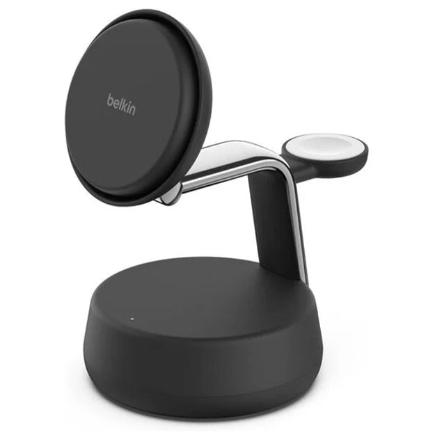 Belkin UltraCharge Pro 25W 3-In-1 Qi2 Magnetic Charger - Charcoal