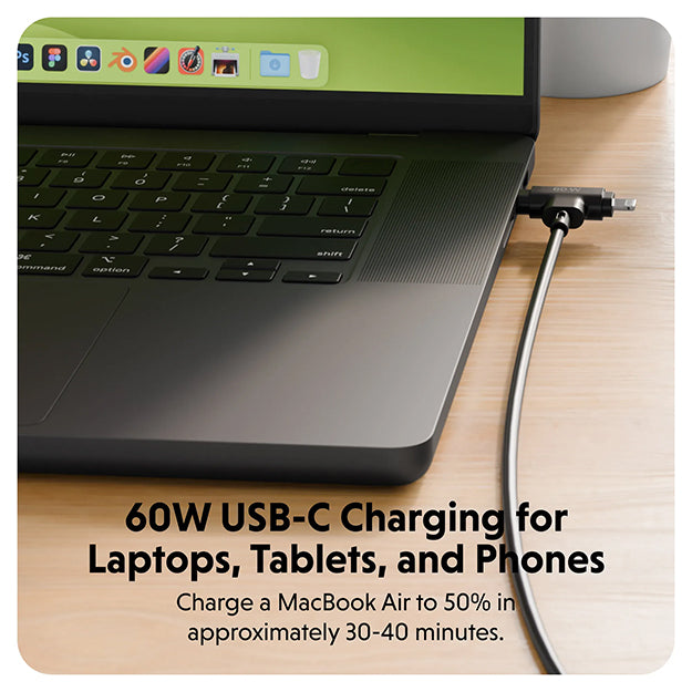 Hyper Juice USB-C And Lightning Hybrid Silicone Cable (1.5m/5ft)