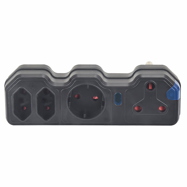ElectricMate Power X-Series 1x16A + 1xSchuko + 2x3 Pin Euro Surge Protector Power Strip