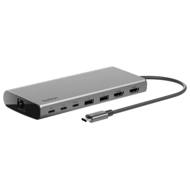 Belkin Universal USB-C 8-In-1 Dual Display Core Hub - Grey