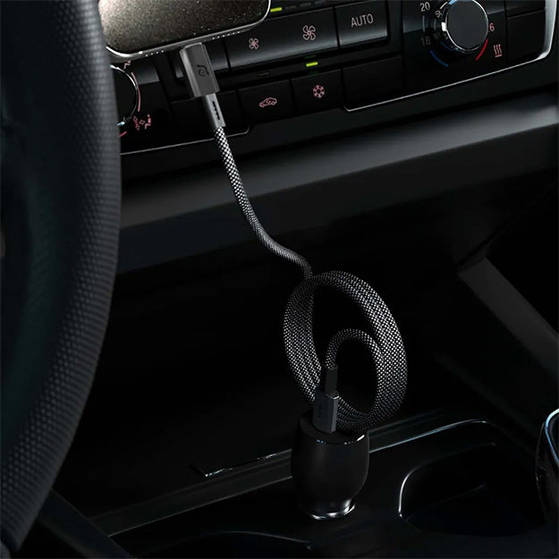 Adam Elements CASA MP100 USB-C To USB-C 240W Magnetic Charging Cable 100cm - Black