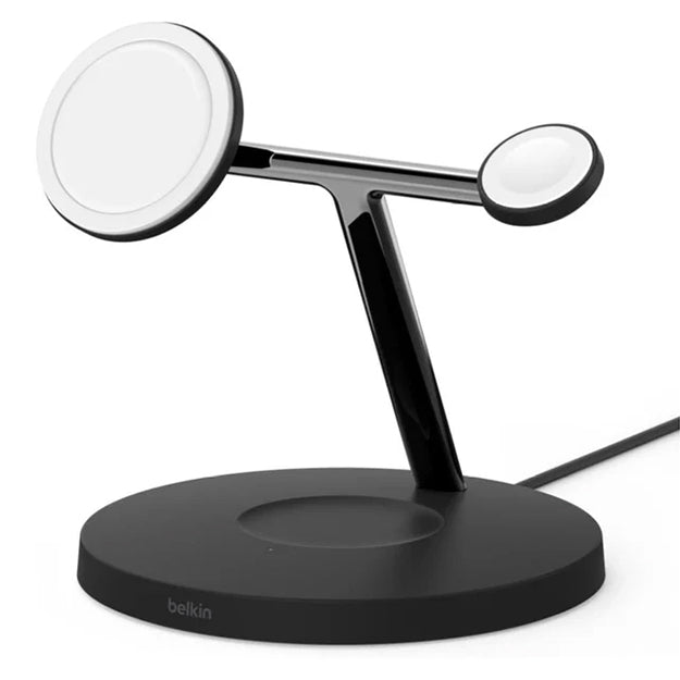 Belkin BoostCharge Pro 3-in-1 Charging Dock With Qi2 MagSafe Charger - Black