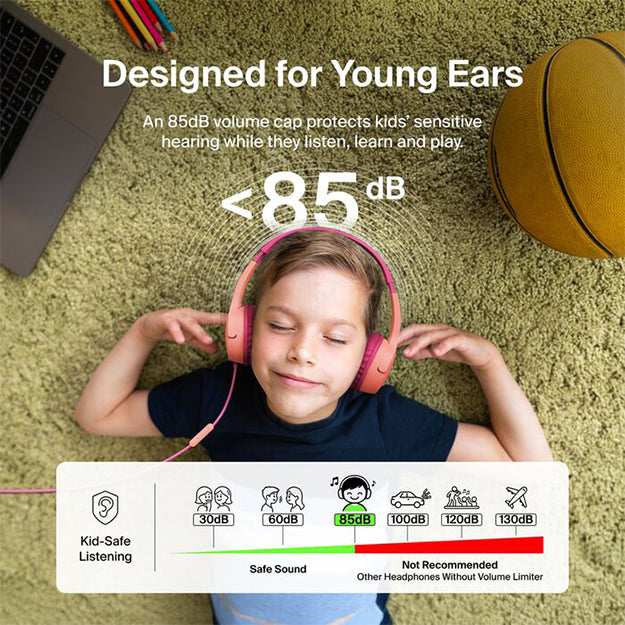 Belkin SoundForm 3.5mm Mini Wired On-Ear USB-C Headphones For Kids