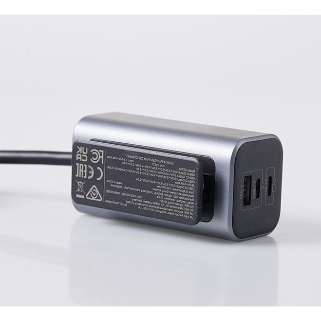 UGREEN GaN 4 Port Car Charger 150W – Grey