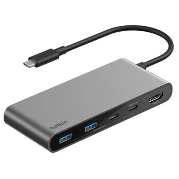 Belkin Connect 7-Port USB Hub With Dual USB-C Ports - Grey