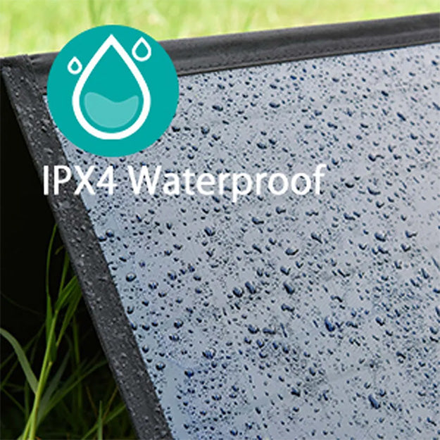 Choetech 120W Foldable Solar Charger With Kickstands 18V DC+60W PD Type C - Black