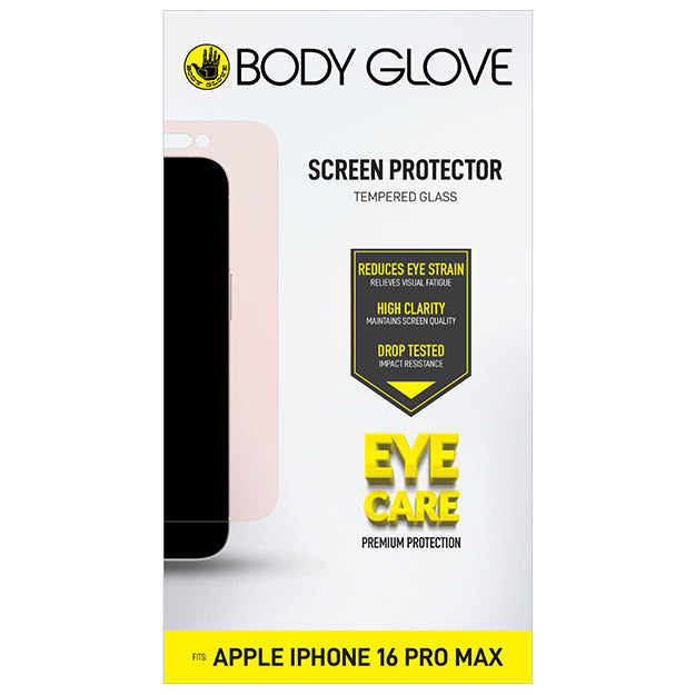 Body Glove Eye Care Tempered Glass Screen Protector For iPhone 16 Pro Max – Clear