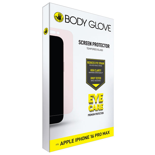 Body Glove Eye Care Tempered Glass Screen Protector For iPhone 16 Pro Max – Clear