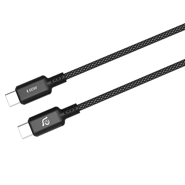 Adam Elements CASA S200 USB-C To USB-C 60W Braided Charging Cable 200 cm - Black