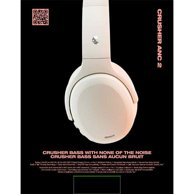 SkullCandy Crusher ANC 2 Sensory Bass Over-Ear Headphones With ANC