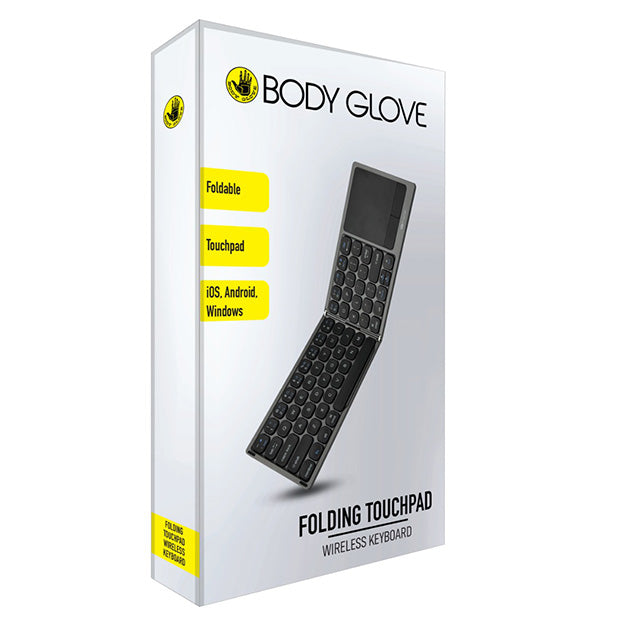 Body Glove Wireless Folding Hinge Keyboard With Touchpad – Black