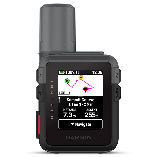 Garmin inReach Mini 3 Rugged Compact SOS Satellite Communicator With Touchscreen - Black & Grey