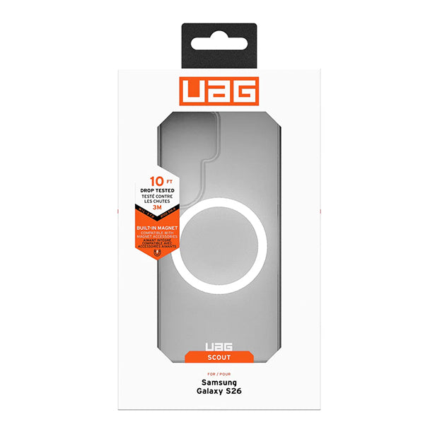 UAG Scout Clear Magnetic Case For Samsung Galaxy S26 - Ice & White