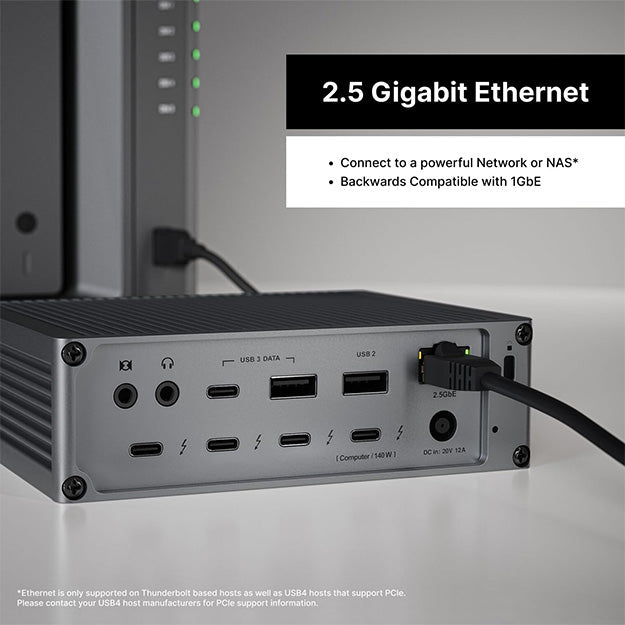 CalDigit TS5 Thunderbolt 5 Dock With 0.5m Braided TBT5 Cable & 240W PSU - Space Grey