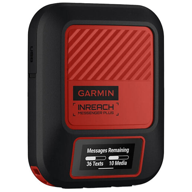 Garmin inReach Messenger Plus SOS Satellite Communicator With Photo & Voice Messaging - Black & Red