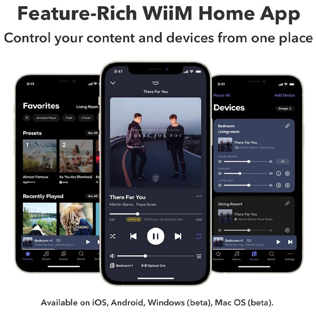 WiiM Pro Plus AirPlay 2 Receiver & Multiroom WiFi Music Streamer - Black (Unboxed Deal)