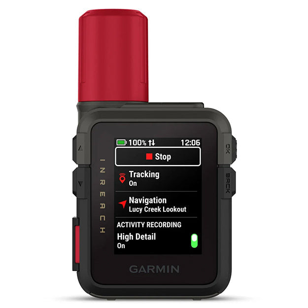 Garmin inReach Mini 3 Plus Rugged Compact SOS Satellite Communicator With Photo And Voice Messaging - Black & Red