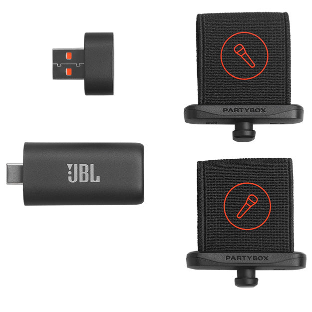 JBL Easy Sing AI Karaoke Wireless Mic & Receiver (2 Pack) - Black