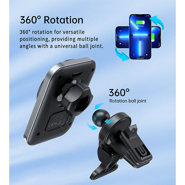 Choetech Magnetic Wireless Car Charger T206-F 15W – Black