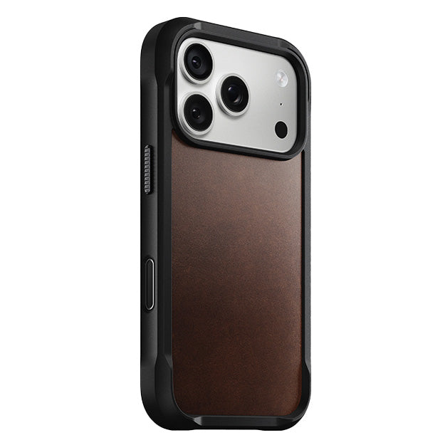 Nomad Rugged Leather MagSafe Case For Apple iPhone 18 PRO / 17 PRO - Rustic Brown