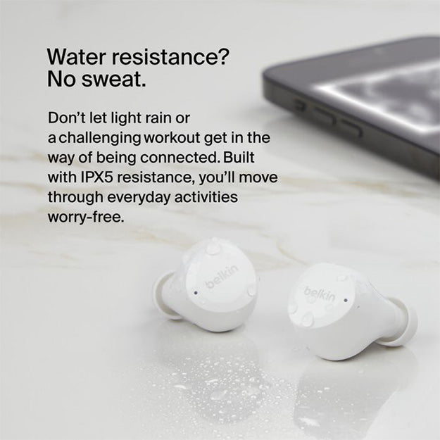 Belkin SoundForm Bolt True Wireless In-Ear Earbuds - White