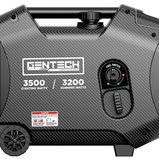 Gentech Power 3500 Watt Pure Sine Wave Inverter Generator - Black
