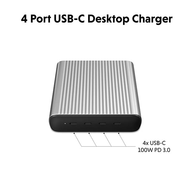 Hyper HyperJuice 245W GaN USB-C Charging Station (For Desktop) - Space Grey