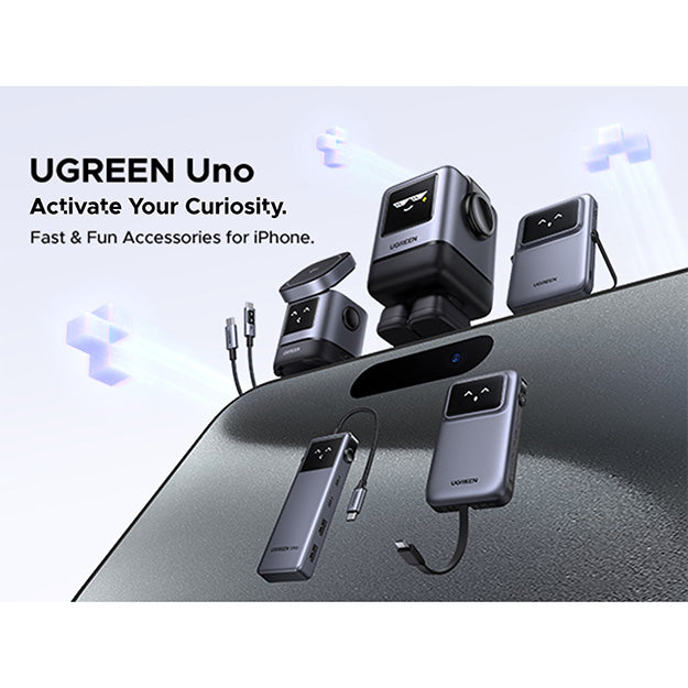 UGreen 100W Uno Robot GaN Fast Charger With USB-A + 3 x USB-C Ports - Black
