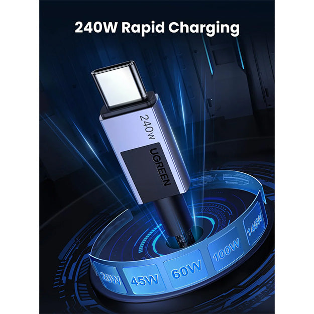 UGreen USB-C To USB-C 240W Cable With Fast Charging 2m - Black