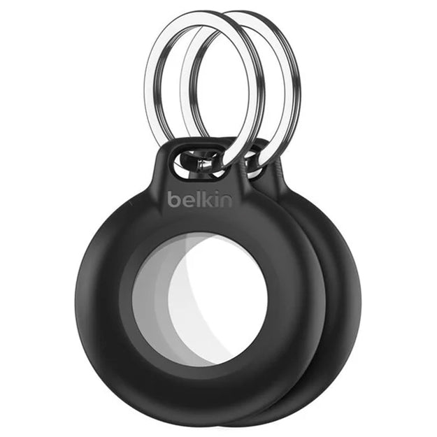 Belkin Waterproof Secure Holder With Key Ring For AirTag (2Pack) - Black