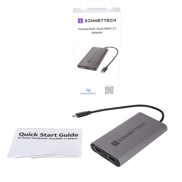 Sonnet Thunderbolt Dual 4K 60Hz HDMI 2.1 Adapter - Silver