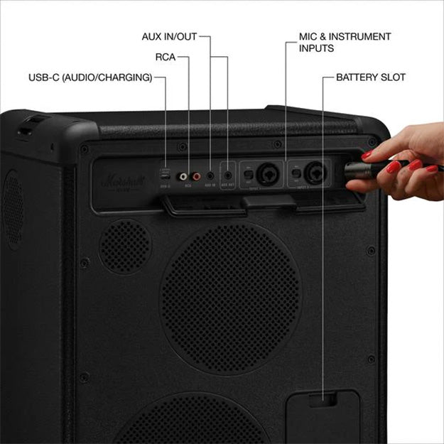 Marshall Bromley 450 Moveable Bluetooth Speaker - Black & Brass