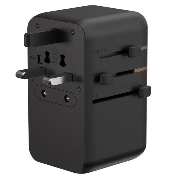 Adam Elements T100L 100W Universal Travel Adapter With Built-In USB-C Cable