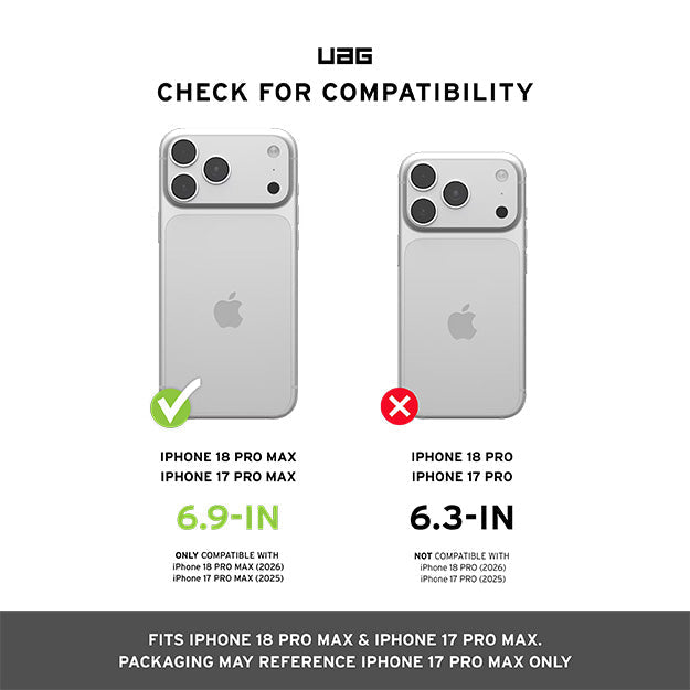 UAG Pathfinder Clear Magnetic For Apple iPhone 18 PRO MAX / 17 PRO MAX - Ice/Silver