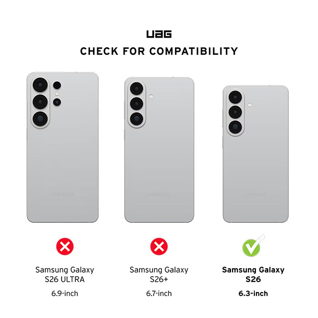 UAG Pathfinder Clear Rugged Case For Samsung Galaxy S26 - Ash/Black