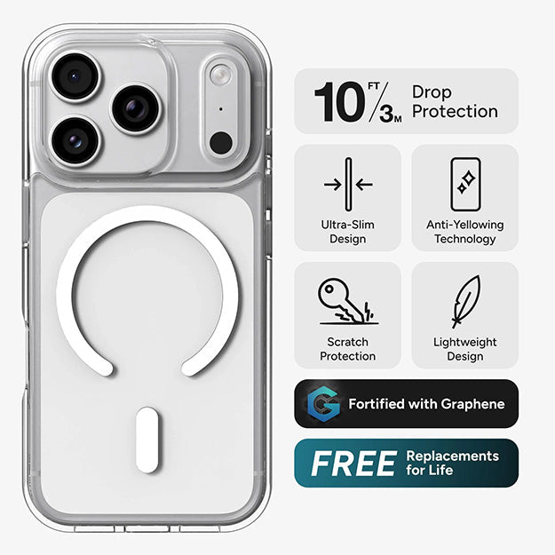 Zagg Crystal Palace Lite Snap MagSafe Case For Apple iPhone 18 PRO MAX / 17 PRO MAX - Clear