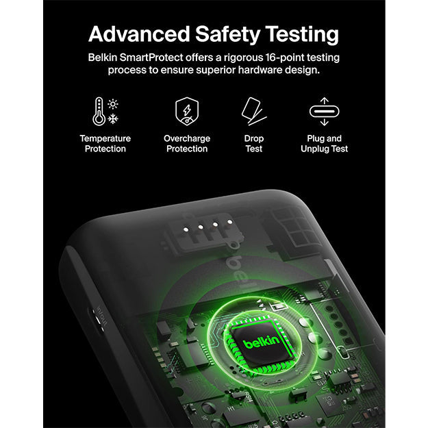 Belkin BoostCharge 5000mAh Magnetic Wireless Power Bank With Stand - White