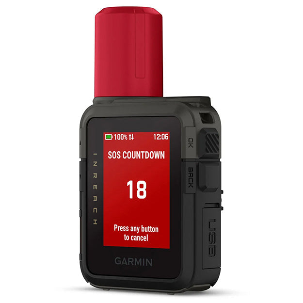 Garmin inReach Mini 3 Plus Rugged Compact SOS Satellite Communicator With Photo And Voice Messaging - Black & Red