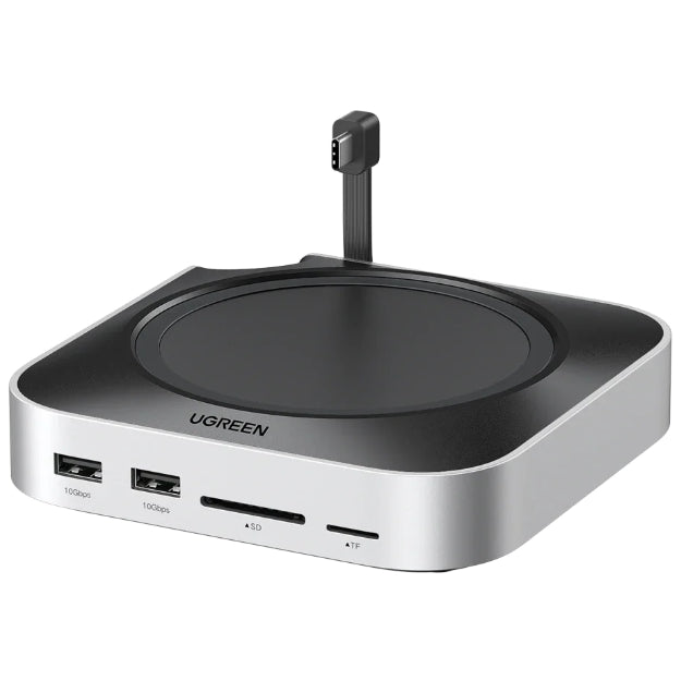 UGreen Mac Mini M4/M4 Pro Dock 11-in-1 With M.2 NVMe SSD Enclosure - Silver